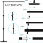 Backdrop Stand, 10×7ft Background Stand Backdrop Frame Banner Stand with Metal Flat Base, Multi-Purpose Stand for Party, Wedding Decoration, Photography