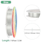0.8 mm/20 Gauge Copper Wire for Jewelry Making, 7.5FT Copper Beading Craft Wire for Jewelry/Weaving/DIY Crafting/Planting, Color-Retaining [2.3 M, Bright Silver]