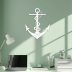 XXQ Anchor Metal Wall Decor - Antique Anchor Wall Art for Bedroom & Living Room - Farmhouse Decor (Black, 20" x 30")