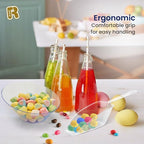 R-kay 16 Pcs Candy Bowls And Plastic Scoops Set - 8 Clear Plastic Candy Bowl 20 Oz And 8 Scoop 6.5 Inch Buffet Containers Set Heavy Duty
