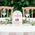 Wedding Photo Guest Book Sign Acrylic Arch Wedding Bridal Shower Baby Shower Welcome Table Signs for Ceremony and Reception Decor 7 x 5 Inches