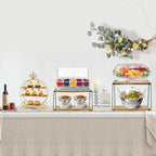 INNOVATIVE LIFE 3 Tier Cupcake Stand Cupcake Holder Candy Cookies Tiered Serving Tray Dessert Stand for Afternoon Tea Party Table Decoration