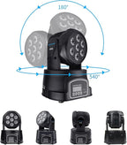 BETOPPER DJ Lights Moving Head, 7x8W RGBW Sound Activated/DMX Lighting, Moving Head Lights for Stage, Party, Live, DJ, Bar, Disco Lighting (2 Packs)