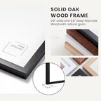 Opposite Wall - 16x16 in - Black Solid Oak Wood Picture Frame - Lightweight, Versatile & Shatterproof - Wall Hanging Poster or Photo Frame - Wall Decor for Office, Gallery & Home - 2 Pack