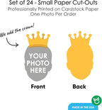 Big Dot of Happiness Custom Photo Crown - Personalized Party DIY Shaped Fun Face Cut-Outs - 24 Count