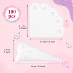 GWHOLE 100 Pcs Rose Confetti Petal Cone for Wedding Party, White