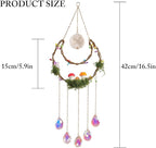 TUOKING Crystal Suncatchers for Window Hanging Mushroom Colorful Crystals Prism Pendant Sun Catchers Rainbow Maker Ornament Gift Home Garden Decoration