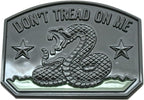 1x Gadsden Flag Rattlesnake Car Emblem 3D Decal Sticker with Don't Tread ON ME Slogan Fit for Car Truck Motorcycle Window Door and Flat Surface (Glossy Black)