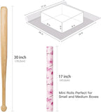 RUSPEPA Floral Wrapping Paper Roll for Women Girls, Mini Roll, Pink Sakura Cherry Blossom Flower Gift Wrap Paper Perfect for Birthday, Spring, Wedding, Bridal Shower, Mother's Day, 17 Inch x 16.4 Feet