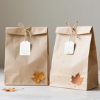 100 Pcs Blank Gift Tags with String Gold Foil Maple Leaf Fall Large Gift Tags with 65 Ft Jute Twine White Paper Cute Tags for Fall Autumn Thanksgiving Harvest Party Gift Wrap Tags