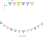 pinkblume Pastel Party Decoration Macaron Felt Hanging Triangle Mini Bunting Pennant Banner Flag for Pastel Colorful Birthday Wedding Baby Shower Engagement Spring Easter Party Classroom Nursery Decor