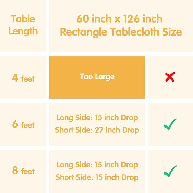 BRILLMAX 8 Pack Beige Tablecloths for 8 Foot Rectangle Tables 60 x 126 Inch - 8ft Rectangular Bulk Linen Polyester Fabric Washable Cloth Cover for Wedding Reception Banquet Birthday Party