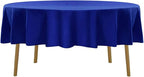 70 inch Round Tablecloth Washable Polyester Table Cloth Decorative Table Cover for Wedding Party Dining Banquet（70 inch,Roya Blue）