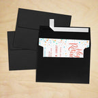 LUXPaper A7 Invitation Envelopes | Peel & Press | 5 1/4" x 7 1/4" | Black Linen | 80lb. Text | 50 Qty