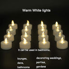Nancia Tea Lights, 150PACK Flameless LED Tea Lights Candles, Flickering Warm White, 200 Hours Battery-Powered Tea Light, Ideal Party, Wedding, Birthday, Gifts Home Decoration
