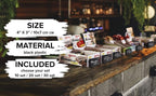 10 Pack Mini Chalkboard Signs 3x4 inch – Erasable Food Signs for Buffet - Catering - Bakeries & Parties - Small Black Chalkboard Labels - Tabletop Displays & Wedding Chalk Board Name Plates