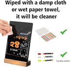 3 Pack 8.7x12 in Desktop Small Chalkboard Sign with Wood Base