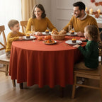 Fitable 8 Pack Round Tablecloths: Stain Resistant Wrinkle Free Fall Table Clothes, Washable Reusable Polyester Table Covers for Wedding Thanksgiving Party Birthday Banquet Reception(Rust, 84 Inch)