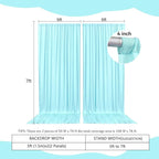 2 Panels Lake Blue Backdrop Curtain, 10 x 7 Feet Background Curtains for Parties, Weddings, Baby Showers, Bachelorette Halloween, Christmas Birthday Party Photoshoot Backdrop Curtains Decorations