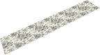Vintage Flower Table Runner, Black White Wildfloral Floral Sketch Print Kitchen Dinning Table Runner for Indoor Outdoor Home Wedding Party Holiday, 13x108 Inch