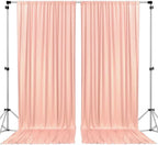 AK TRADING CO. Polyester Backdrop Drapes Curtains Panels with Rod Pockets - Wedding Ceremony Party Home Window Decorations - Peach, 5 ft x 10 ft