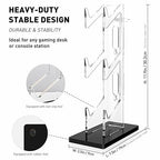 OAPRIRE Universal 3 Tier Controller Holder and Headset Stand for PS4 PS5 XBOX ONE SWITCH, Controller Stand Gaming Accessories, Build Your Game Fortresses (Black)