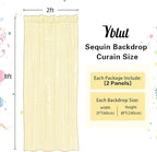 Turquoise Sequin Backdrop Curtain 2 Pieces 2FTx8FT Glitter Photography Backdrop for Party Wedding Birthday Christmas Decorations