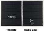 MUDOR Stamp Collecting Album, 7 Rows Pockets Stamp Book for Collectors, 10 Sheets Stamp Stockbook