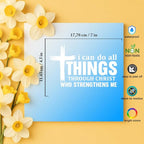 I Can Do All Things Through Christ Vinyl Decal 7x4.5in – Bible Verse Sticker Philippians 4:13 – Christian Waterproof Removable Car Laptop Window Sticker – Faith Gift for Believers