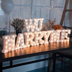 MUMUXI Marquee Light Up Letters Battery Powered LED Alphabet Lights for Party Wedding Birthday Christmas Home Bar Decoration Lighted Sign (A)