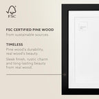 Opposite Wall - 50x70 cm - Black Solid Wood Picture Frame - Lightweight, Versatile & Shatterproof - Wall Hanging Photo or Poster Frame - Wall Decor for Office, Gallery & Home, 19 3/4 x 27 1/2 in