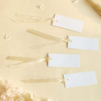 60pcs Wedding Banquet Place Cards for Table Setting.Name Table Cards .Name Cards with Off White Ribbons. Can be Used for Wedding Banquet Table Decoration and Present Tags for Parties (Beige)