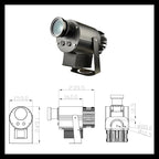 50W LED Logo GOBO Projector DJ Effect Light Including Free Custom Glass GOBO to Project Image for Advertising Business Hotel Company Store Wedding Indoor and Outdoor Use (50W)