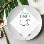 Golf Cocktail Napkins, 100 Pack Hole in One First Birthday Golf Themed Paper Disposable Cocktail Beverage Napkins for Baby 1st Hole In One Birthday Decorations 2-Ply, 5x5 Inches (Hole in One)