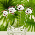 Custom 50 Pcs Double-Sided Wedding Pet Stir Sticks, Personalized Dog Cat Stir Stick, Acrylic Cocktail Stirrers, Wedding Drink Stirrers, Bachelorette Gifts, Bridal Shower Decorations
