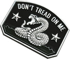 1x Gadsden Flag Rattlesnake Car Emblem 3D Decal Sticker with Don't Tread ON ME Slogan Fit for Car Truck Motorcycle Window Door and Flat Surface (Chrome)