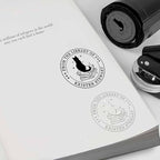 Book Embosser Personalized - Embosser Stamp Custom for Book, Cards, Paper, Napkins, Perfect for Book Lovers, Personal Library and Wedding, A Thoughtful Gift for Any Occasion - Cat