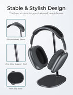 BENKS Desktop Headphone Stand Universal Headset Holder Hanger Mount with Protective Silicone Pad, Gaming Headset Accessories, Compatible with AirPods Max, Beats, Bose, Sony and so on(Black)