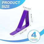 uxcell 4 Pack Tablecloth Clips, Stainless Steel Table Cloth Cover Clamps, 2.95" x 1.77" Windproof Holder Clips for Home Party Picnic Wedding Camping Dining Tables, Purple