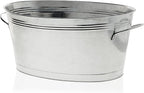 True Galvanized Tub, Large Ice Buckets for Parties, Beverage Cooler for Beer, Wine, Soda, Bottled Water, Rustic Beverage Tub, Drink Bucket for Indoor & Outdoor Party, 6.3 Gal (23.8 Liters), Set of 1