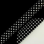 WRAPAHOLIC Reversible Wrapping Paper - Mini Roll - 17 Inch X 33 Feet - Black and Polka Dot Design for Birthday, Holiday, Wedding, Baby Shower