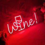 Acrylic Wine Neon Sign for Wall or Window Background Decor,LED Dimmable Bar Neon Decorative Cocktails Light Handmade Art Lamp for Home Pub Wedding Party Bar Studio,5V USB Powered