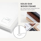 Opposite Wall - 12x18 in - White Oak Wood Picture Frame - Lightweight, Versatile & Shatterproof - Wall Hanging Poster or Photo Frame - Wall Decor for Office, Gallery & Home
