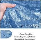 Eternal Beauty Baby Blue Sequin Backdrop, 8x8 Ft Glitter Background Curtains for Shimmer Photography Party Wedding Birthday Back Drop Decor