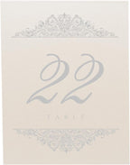 Paisley Wedding Table Numbers (Select Color/Quantity), Champagne, Silver, 1-175, Double Sided, Tent or Use in a Stand, Great for Parties & Restaurants - Made in the USA
