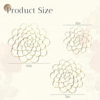 Stainless Steel Floral Grid Flower Arrangement Tool, 3pcs Reusable Floral Grid for Vase Stainless Steel Wire Flower Arranging Tool, Flower Grid Arranger for Arrangement Vase Plant Flower (Gold)