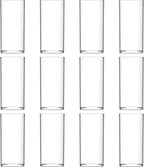 Amazing Abby - Viola Piccolo - Plastic Cylinder Vases (12-Piece Set), Acrylic Flower Vases for Wedding Centerpieces, Home Decorations, Office Ornaments, Shatter-Proof, 6" (H) (Not Glass)