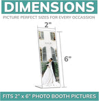 pbf PHOTO BOOTH FRAMES 2x6 Acrylic Sign Holder | 2 x 6 Vertical Stand Up Slanted Sign Holder | Acrylic Stands for Display | Clear Picture Frame, Menu Table Top Stand, Plastic Flyer Holder (100-Pack)
