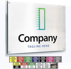 Custom Metal Signs, Personalized Aluminum, Customized Safety, Business Signs, Waterproof Outdoor, White Aluminum (Logo, 18x12 In)