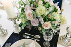 Velvet Table Runner, 10ft Luxurious Wedding Reception Decorations Soft Velvet Fabric Table Linen Overlay for Party (20 x 120 inch, Navy)